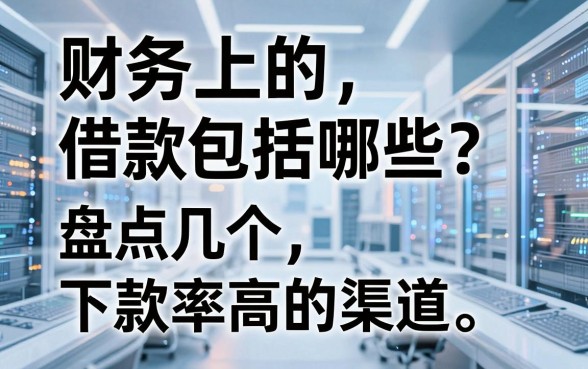 财务上的借款包括哪些?盘点几个下款率高的渠道