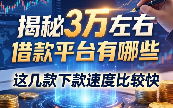 揭秘3万左右借款平台有哪些，这几款下款速度比较快