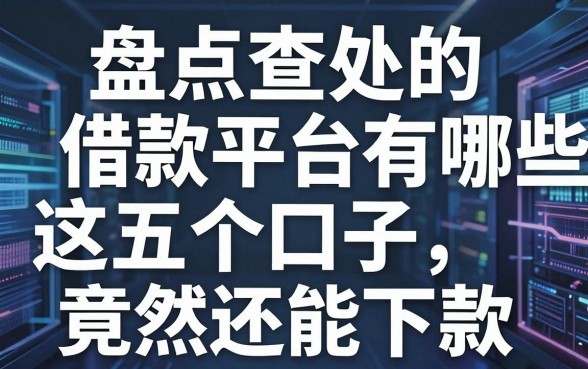盘点查处的借款平台有哪些,这五个口子竟然还能下款
