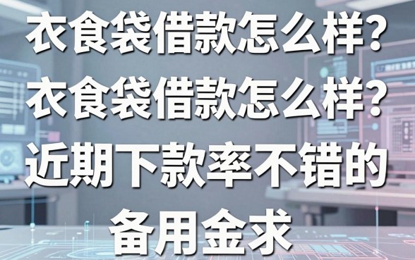 衣食袋借款怎么样?盘点几款近期下款率不错的备用金