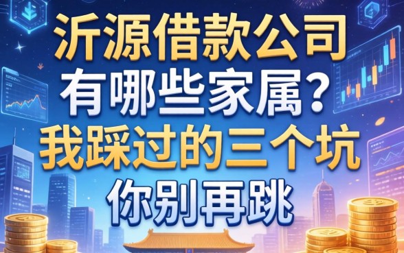沂源借款公司有哪些家属?我踩过的三个坑你别再跳
