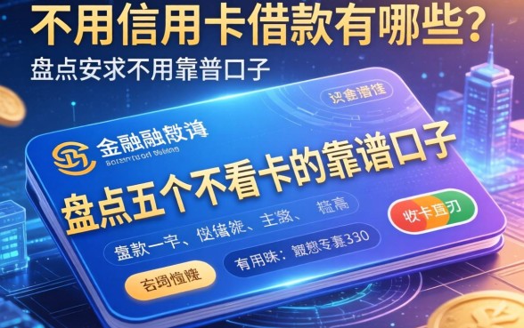 不用信用卡借款的有哪些？盘点五个不看卡的靠谱口子