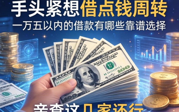 手头紧想借点钱周转，一万五以内的借款有哪些靠谱选择？亲测这几家还行
