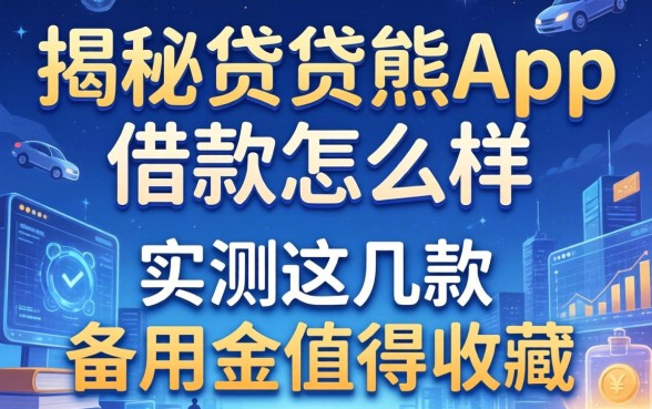 揭秘贷贷熊app借款怎么样,实测这几款备用金值得收藏