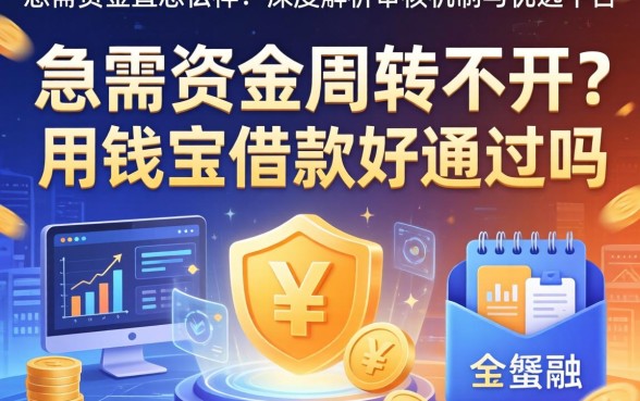 急需资金周转不开？用钱宝借款好通过吗怎么样？深度解析审核机制与优选平台