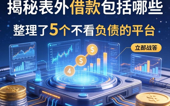 揭秘表外借款包括哪些，整理了5个不看负债的平台