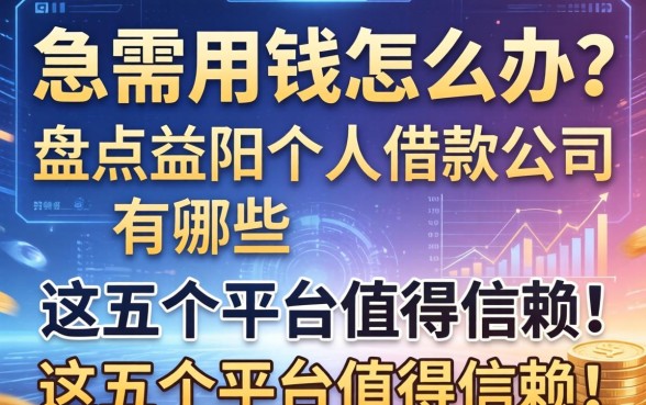 急需用钱怎么办？盘点益阳个人借款公司有哪些，这五个平台值得信赖！