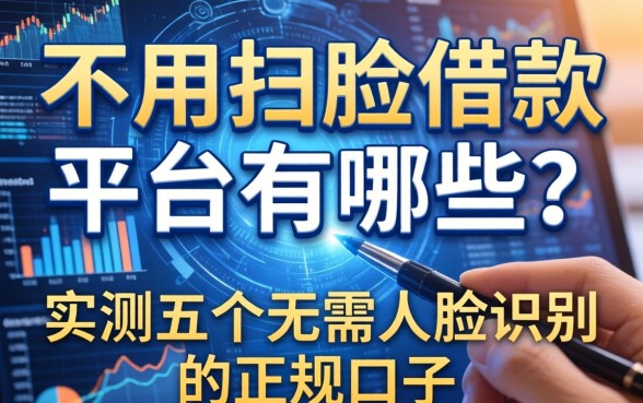 不用扫脸借款平台有哪些？实测五个无需人脸识别的正规口子