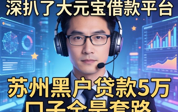 我深扒了大元宝借款平台，发现苏州黑户贷款5万的口子全是套路