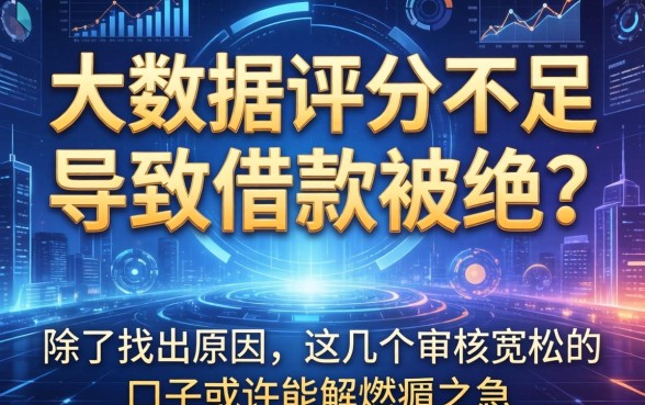 大数据评分不足导致借款被拒？除了找出原因，这几个审核宽松的口子或许能解燃眉之急