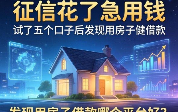 征信花了急用钱，试了五个口子后发现用房子借款哪个平台好