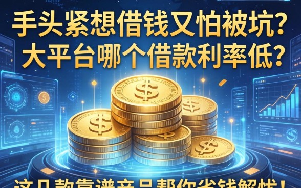 手头紧想借钱又怕被坑？大平台哪个借款利率低？这几款靠谱产品帮你省钱解忧！