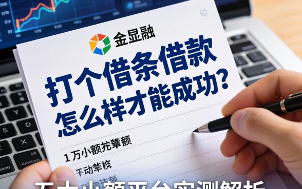 打个借条借款怎么样才能成功？五大小额平台实测解析