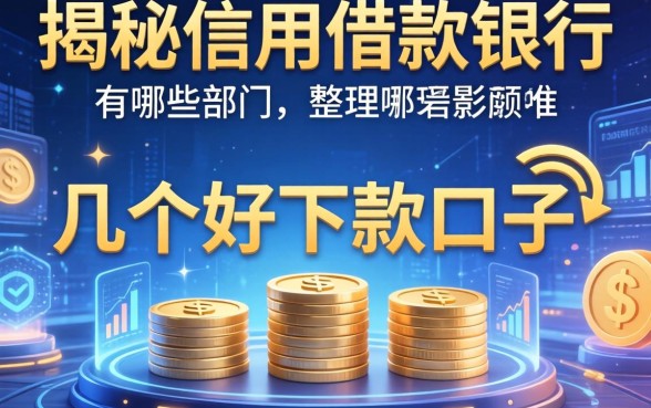 揭秘信用借款银行有哪些部门，整理几个好下款的口子