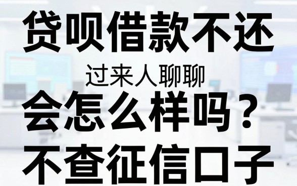 贷呗借款不还会怎么样吗?过来人聊聊几个不查征信的口子