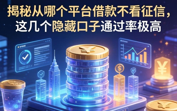 揭秘从哪个平台借款不看征信，这几个隐藏口子通过率极高