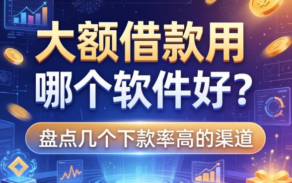 大额借款用哪个软件好？盘点几个下款率高的渠道