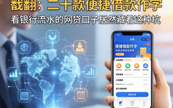 我翻了二十款便捷借款软件,发现看银行流水的网贷口子居然藏着这种坑