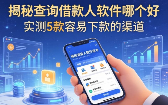 揭秘查询借款人软件哪个好：实测5款容易下款的渠道