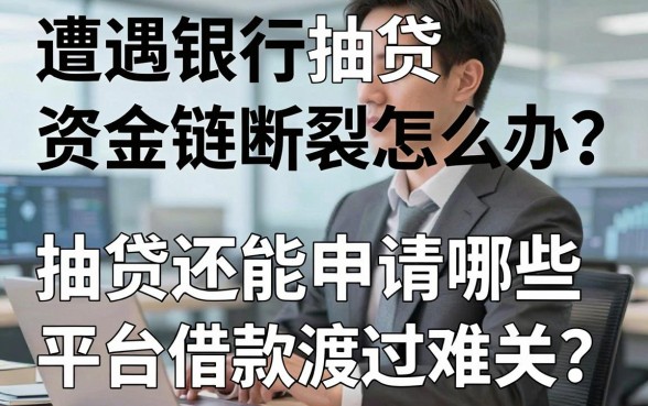 遭遇银行抽贷资金链断裂怎么办?抽贷还能申请哪些平台借款渡过难关?