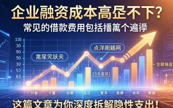 企业融资成本高企不下？常见的借款费用包括哪些，这篇文章为你深度拆解隐性支出！