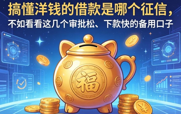 搞懂洋钱罐借款是哪个征信,不如看看这几个审批松、下款快的备用口子