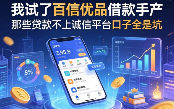 我试了百信优品借款软件，发现那些贷款不上诚信平台的口子全是坑