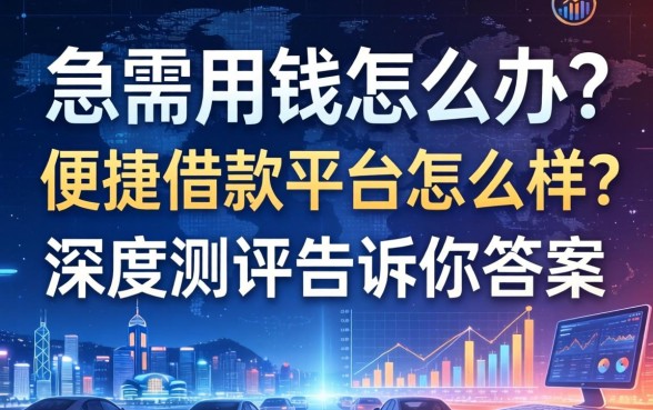 急需用钱怎么办？便捷借款平台怎么样？深度测评告诉你答案