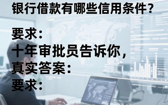 银行借款有哪些信用条件?十年审批员告诉你真实答案