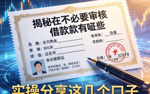 揭秘不必要审核的借款凭证有哪些,实操分享这几个口子