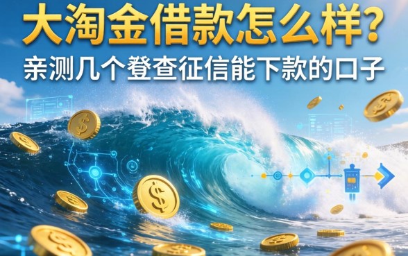 大浪淘金借款怎么样？亲测几个不查征信能下款的口子