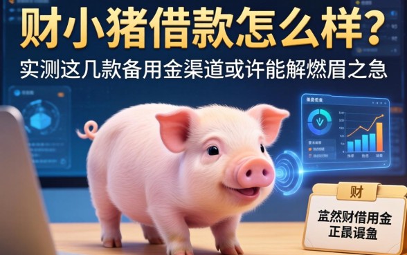 财小猪借款怎么样?实测这几款备用金渠道或许能解燃眉之急