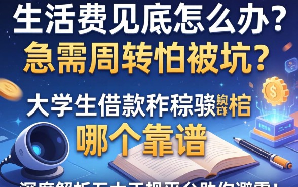 生活费见底怎么办?急需周转怕被坑?大学生借款软件哪个靠谱?深度解析五大正规平台助你避雷!