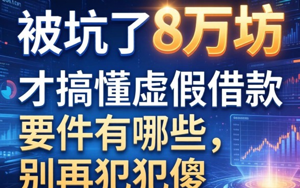 被坑了8万块才搞懂虚假借款要件有哪些，别再犯傻