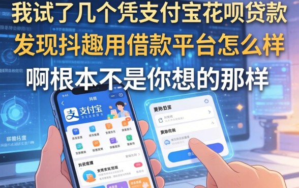 我试了几个凭支付宝花呗贷款的软件,发现抖趣用借款平台怎么样啊根本不是你想的那样