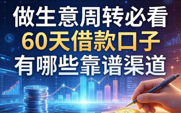 做生意周转必看：60天借款口子有哪些靠谱渠道
