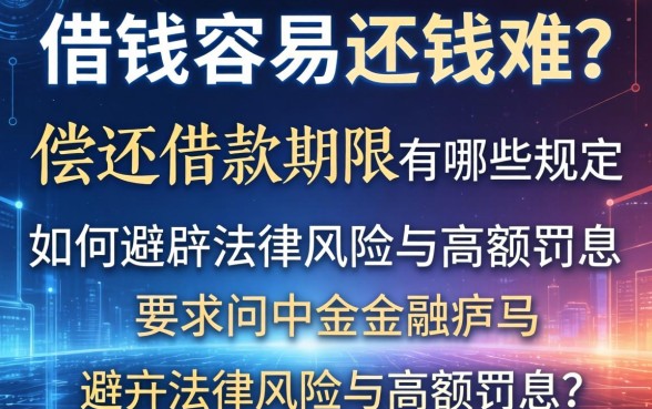 借钱容易还钱难？偿还借款期限有哪些规定，如何避开法律风险与高额罚息？