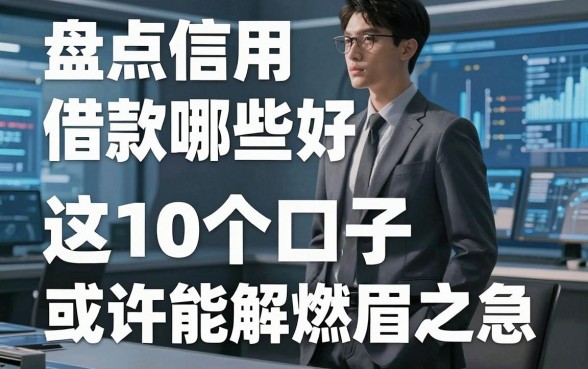 盘点信用借款哪些好,这10个口子或许能解燃眉之急