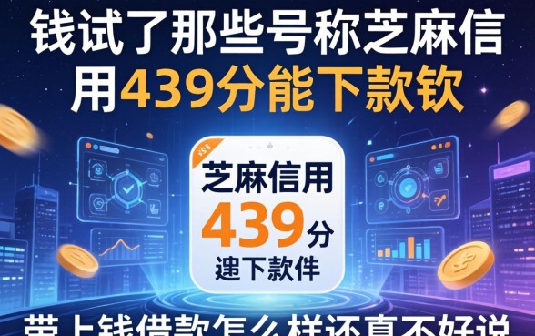 我试了那些号称芝麻信用439分能下款的软件，带上钱借款怎么样还真不好说