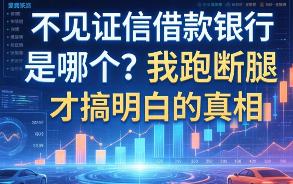 不看证信借款的银行是哪个？我跑断腿才搞明白的真相