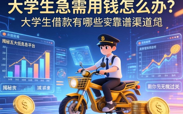 大学生急需用钱怎么办？大学生借款有哪些靠谱渠道？揭秘五大低息平台助你无忧过关