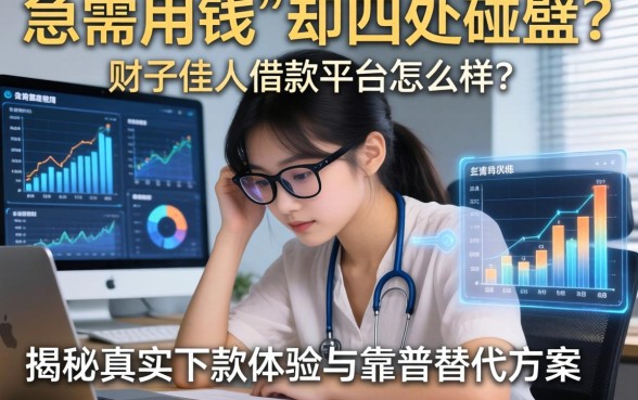 急需用钱却四处碰壁？财子佳人借款平台怎么样？揭秘真实下款体验与靠谱替代方案