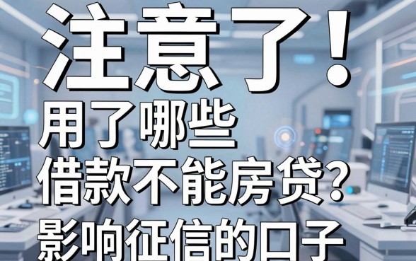 注意了!用了哪些借款不能房贷?盘点几个不影响征信的口子