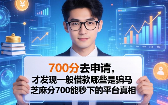 我拿着700分去申请，才发现一般借款哪些是骗子和芝麻分700能秒下的平台真相