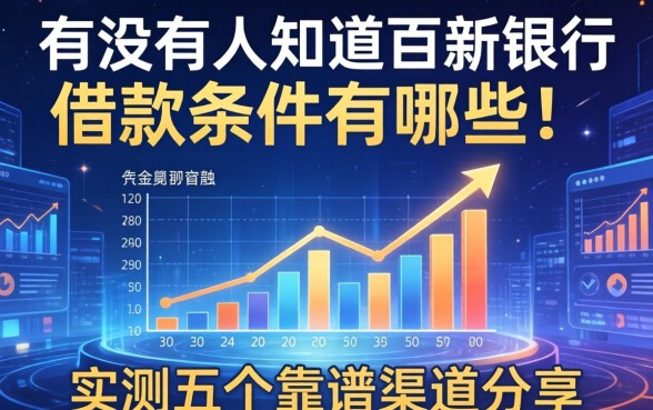 有没有人知道百新银行借款条件有哪些?实测五个靠谱渠道分享