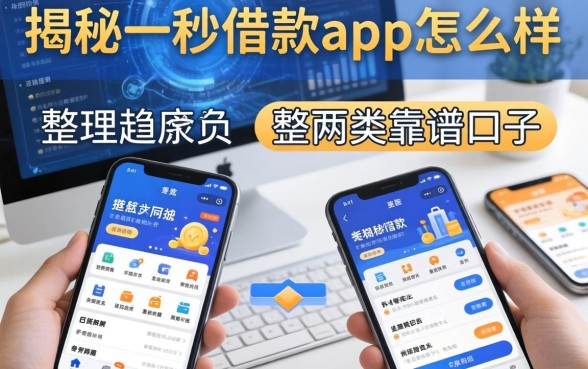 揭秘一秒借款app怎么样，整理出这两类靠谱口子