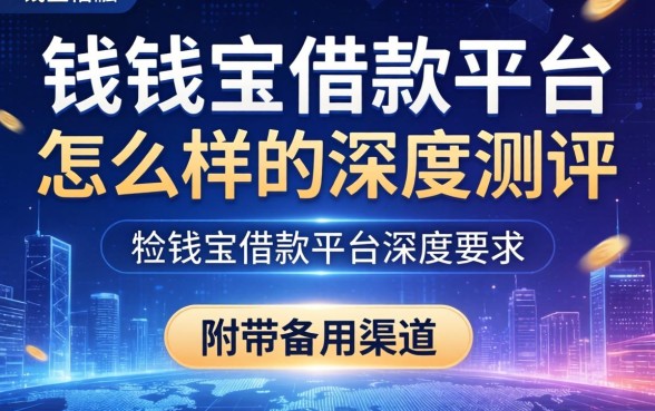 关于用钱宝借款平台怎么样的深度测评，附带备用渠道