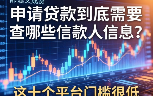 申请贷款到底需要查哪些借款人信息？这十个平台门槛很低