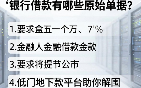 银行借款有哪些原始单据？盘点五个低门槛下款平台助你解围