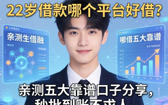 22岁借款哪个平台好借？亲测五大靠谱口子分享，秒批到账不求人